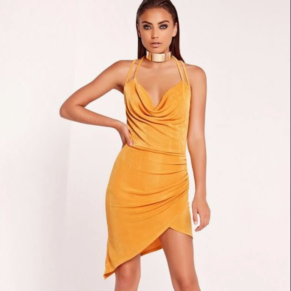 Missguided Yellow Slingy Dress
